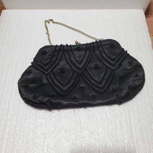 Vintage black beaded purse/clutch